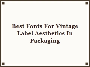 Timeless Fonts for Vintage Label Aesthetics